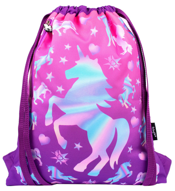 Sac à cordon avec bandoulière – licorne Ombre