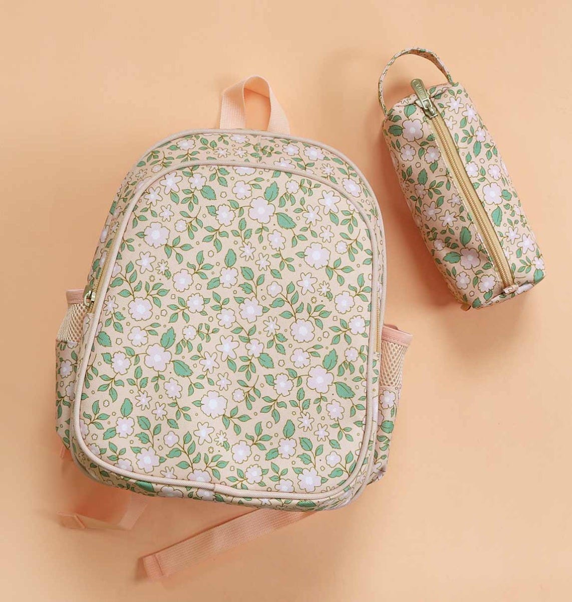 Trousse enfant - Fleurs - rose – vue 5 – A Little Lovely Company