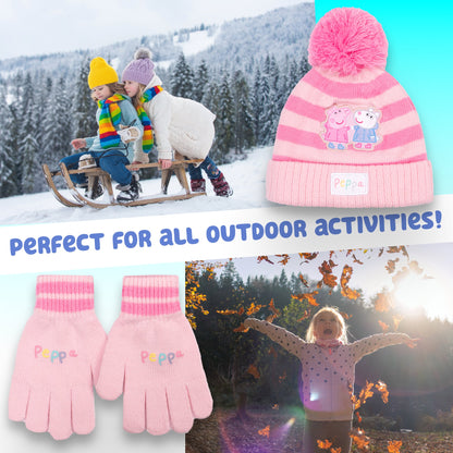 Peppa Pig Children's Winter Hat & Gloves Set