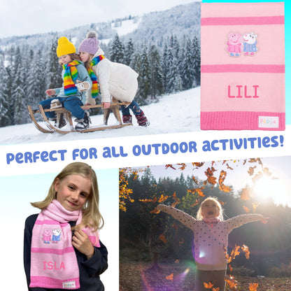 Peppa Pig Girls' Personalised Winter Scarf