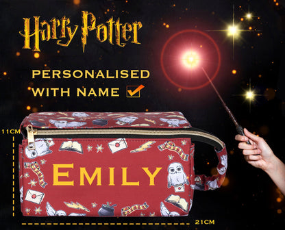 Personalized Harry Potter Make Up Bag - Burgundy