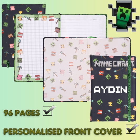 Carnet – Minecraft – noir