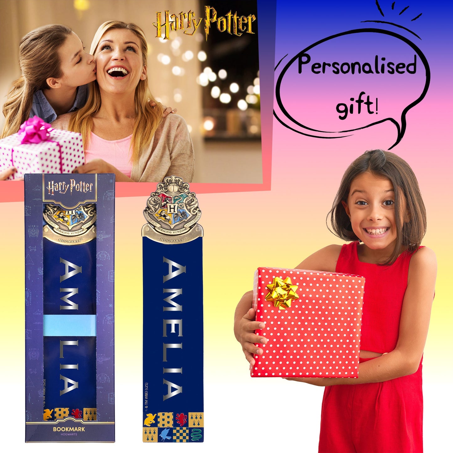 Harry Potter Crest Bookmark Navy bleu