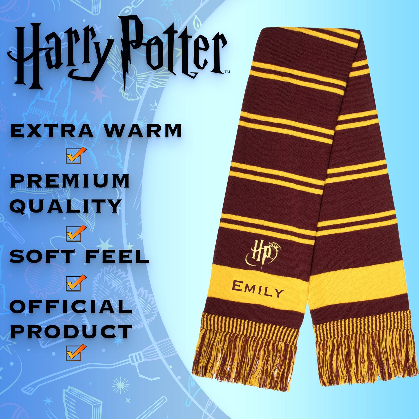 Harry Potter Personalized Scarf - Burgundy