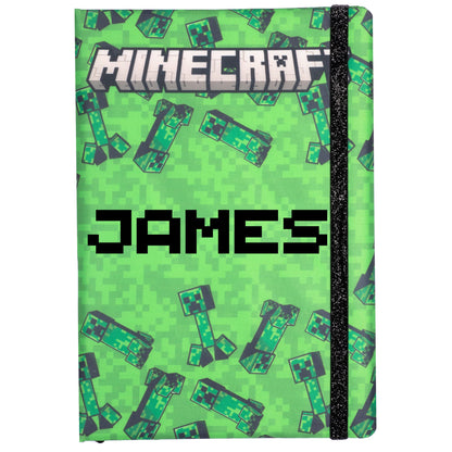 Personalized Minecraft Notebook - Green