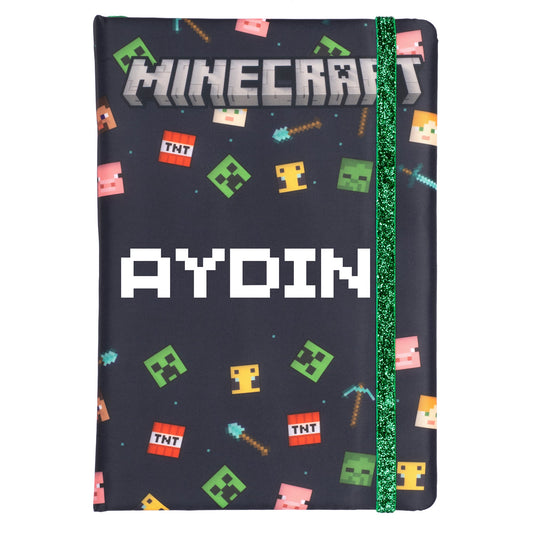 Carnet – Minecraft – noir