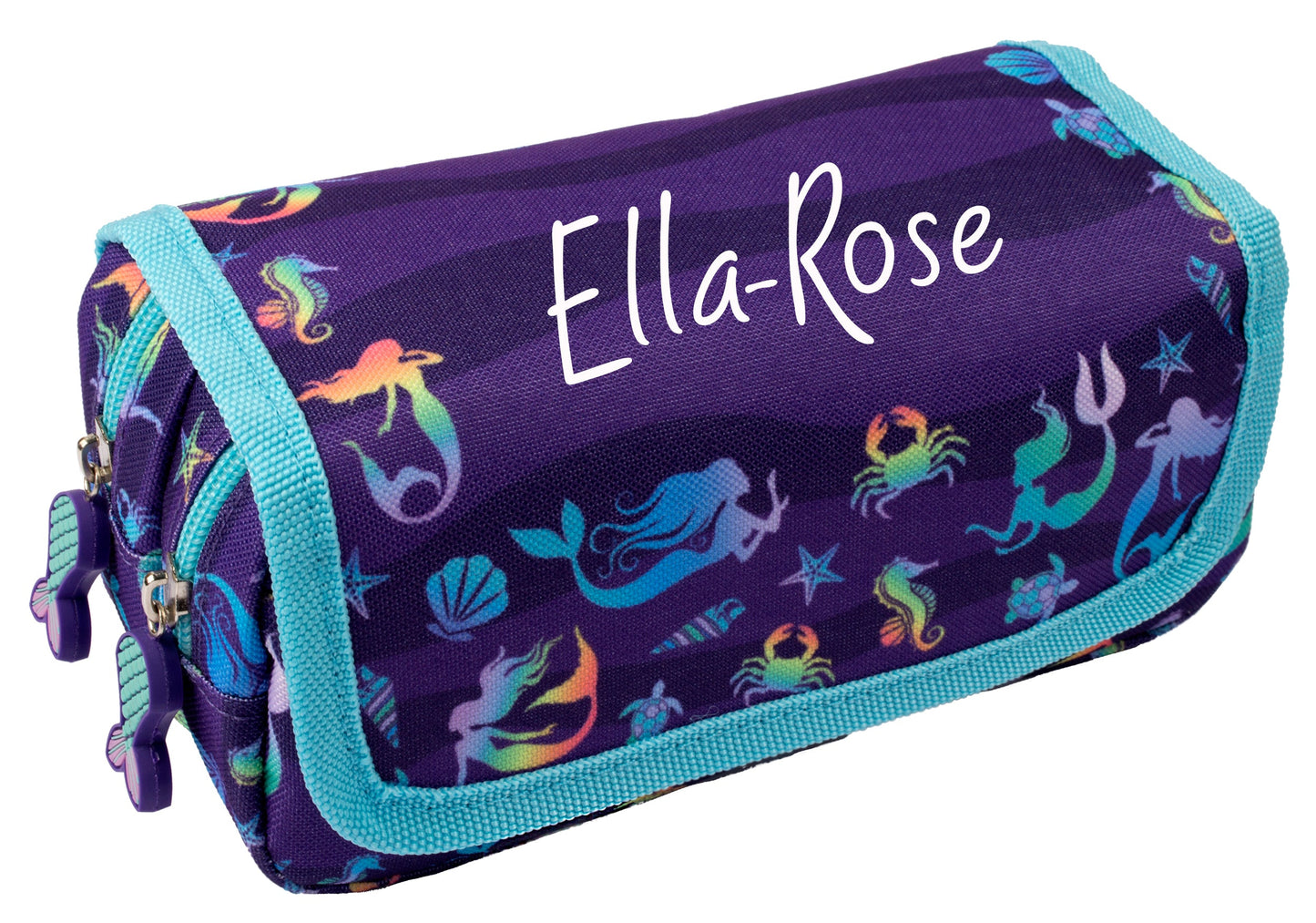 Personalized Pencil Case - Purple Mermaids