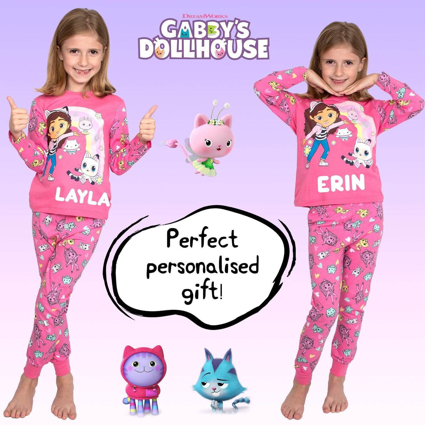 Gabby's Dollhouse Personalised Pyjamas