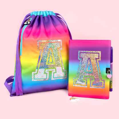 Personalised Rainbow Drawstring Bags