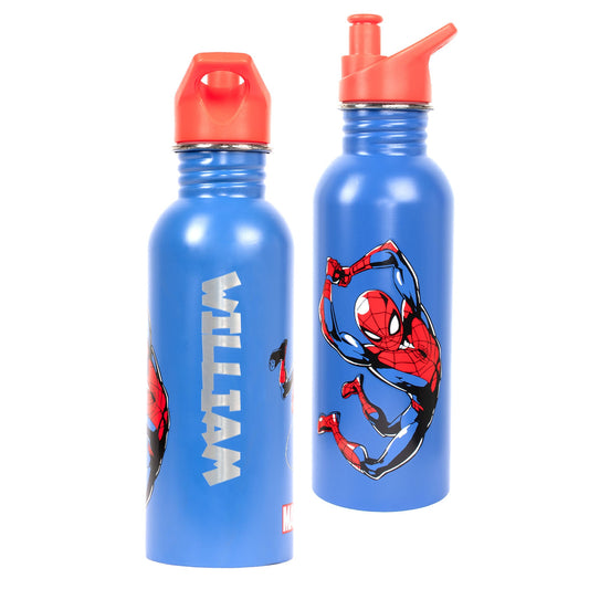 Acier inoxydable Spider-Man bleu Bottle