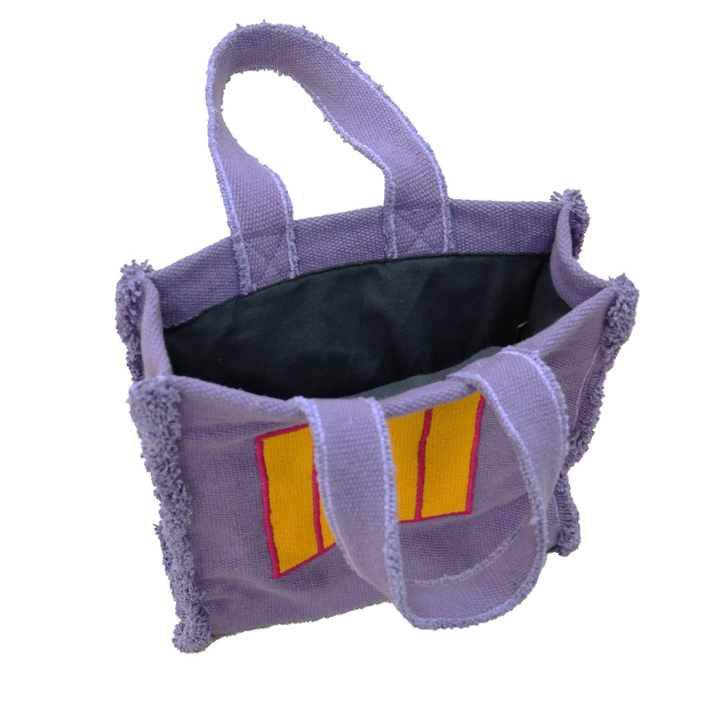 Sac à main textile violet Cell – Oli&Carol x Peter Halley