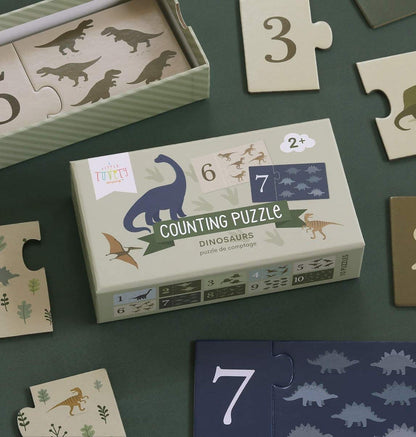 Puzzle à compter - Dinosaures – vue 2 – A Little Lovely Company