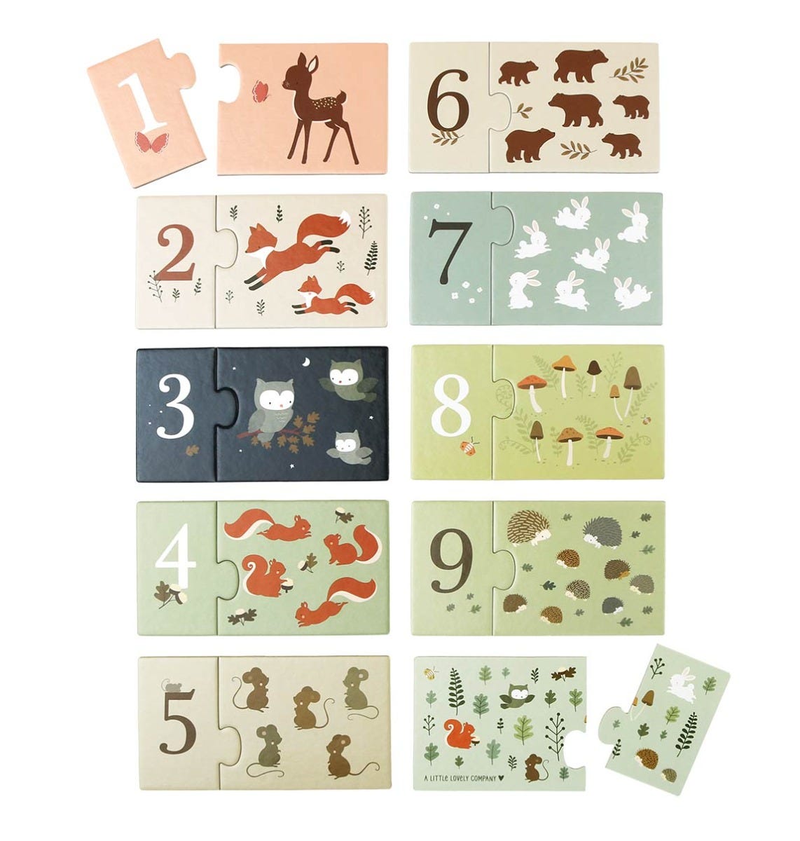 Puzzle à compter - Amis de la forêt – vue 3 – A Little Lovely Company