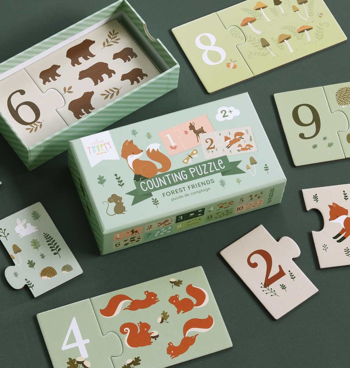 Puzzle à compter - Amis de la forêt – vue 4 – A Little Lovely Company