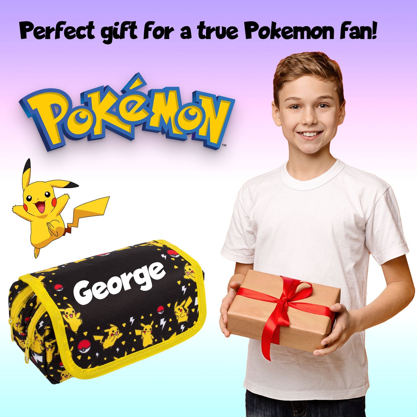 Personalized Pencil Case - Pikachu