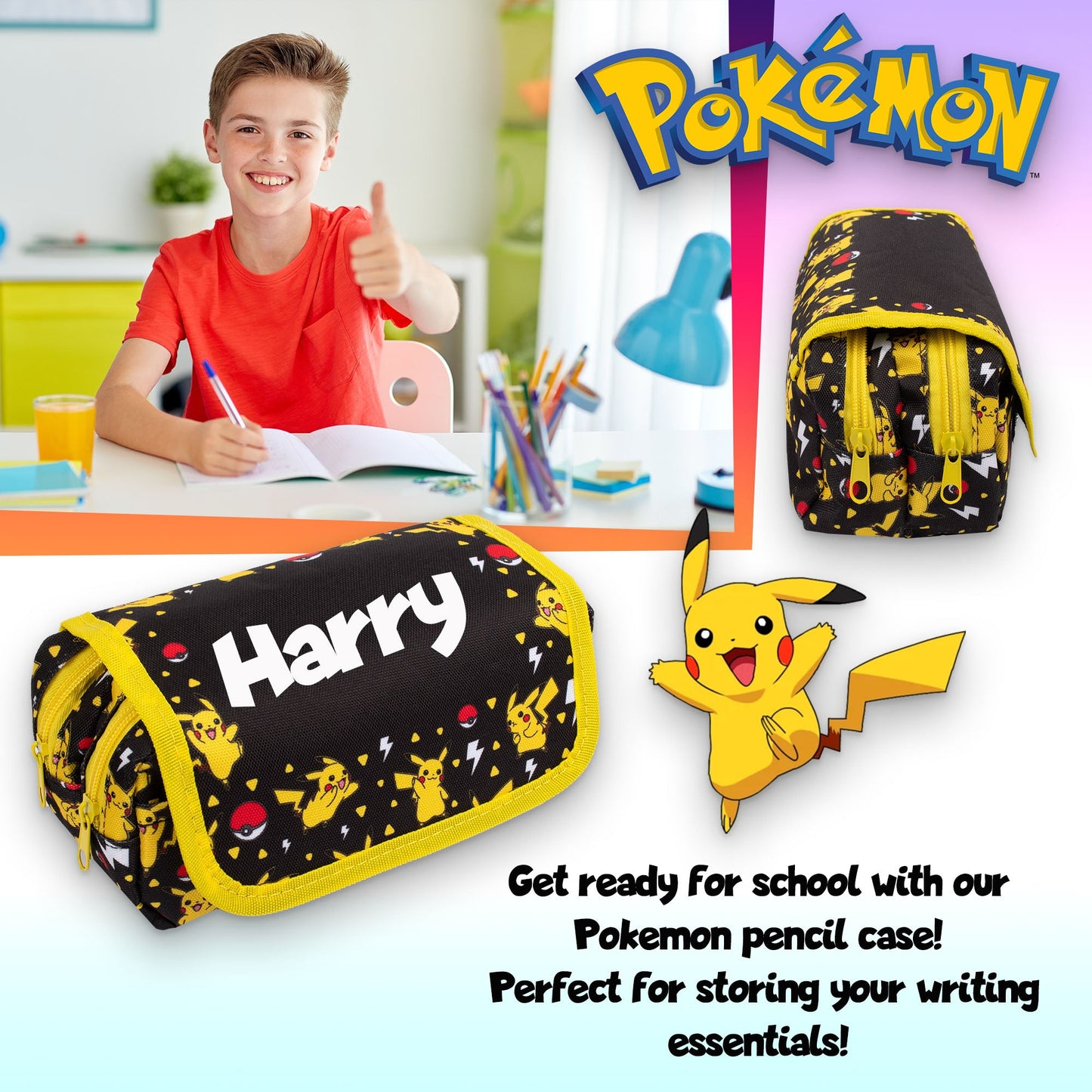 Personalized Pencil Case - Pikachu