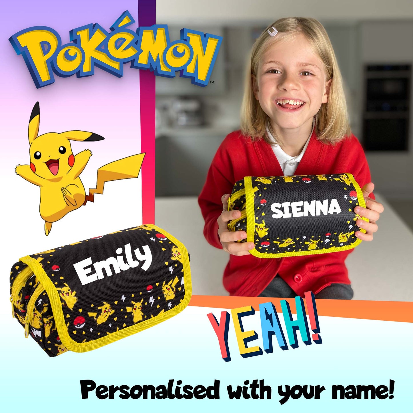 Personalized Pencil Case - Pikachu