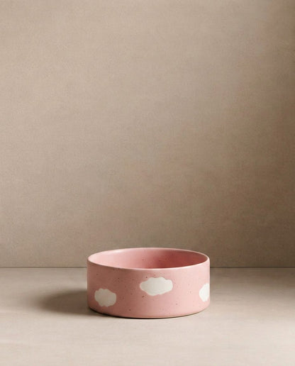 Bol pour animaux en grès Pink Cloud 16,5cm Ensemble de 2 pièces