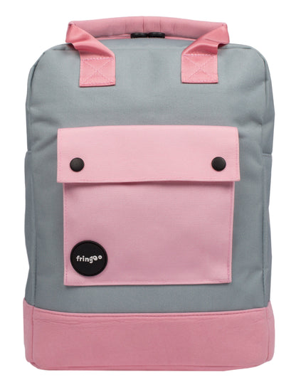Sac à Dos Adolescent Gris et Rose