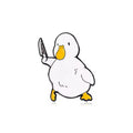 Witte eend mes speld