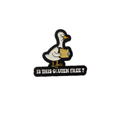 Photo produit - Pin's Canard Blanc "Is it gluten free?"
