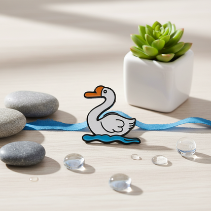 Photo produit - Pin's Canard Blanc sur l’eau