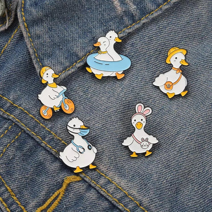 Pin's Canard Blanc Vélo – visuel produit