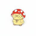 Yellow Duck Mushroom Pin