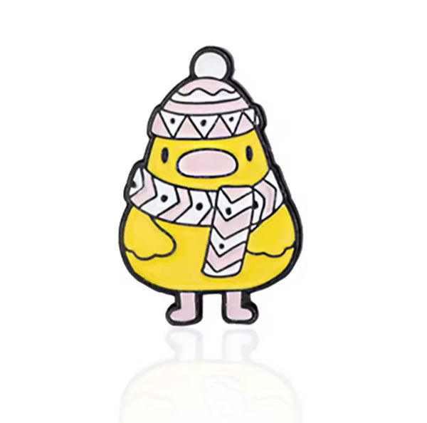 pins canard jaune hiver