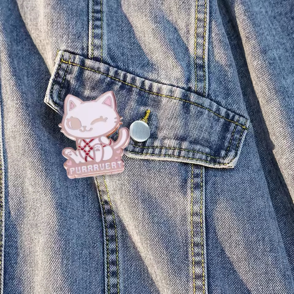 "Purrrvert" kattenpin