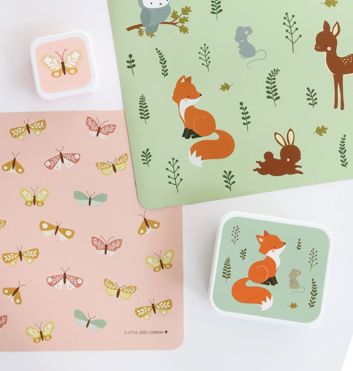 Set de table enfant - Amis de la forêt – vue 4 – A Little Lovely Company