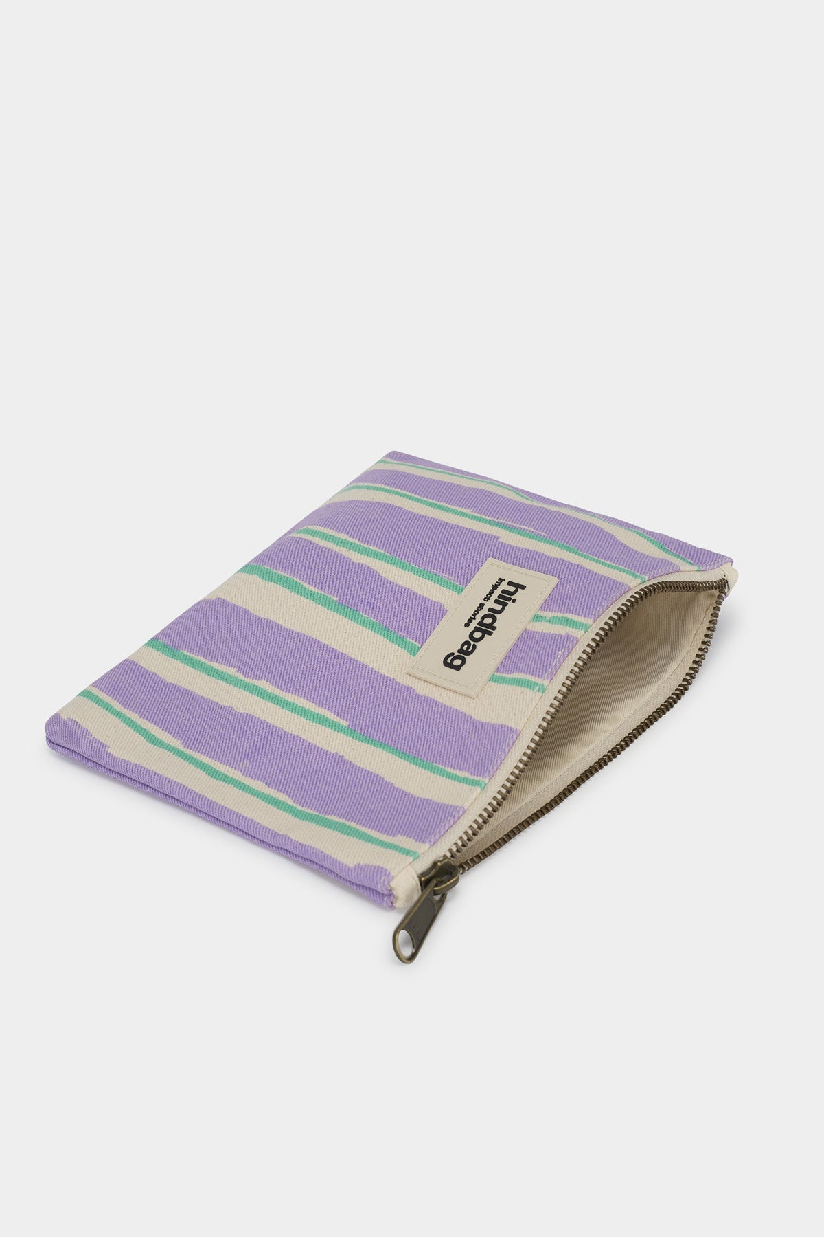 Pochette Lou Rayures Vert et Parme