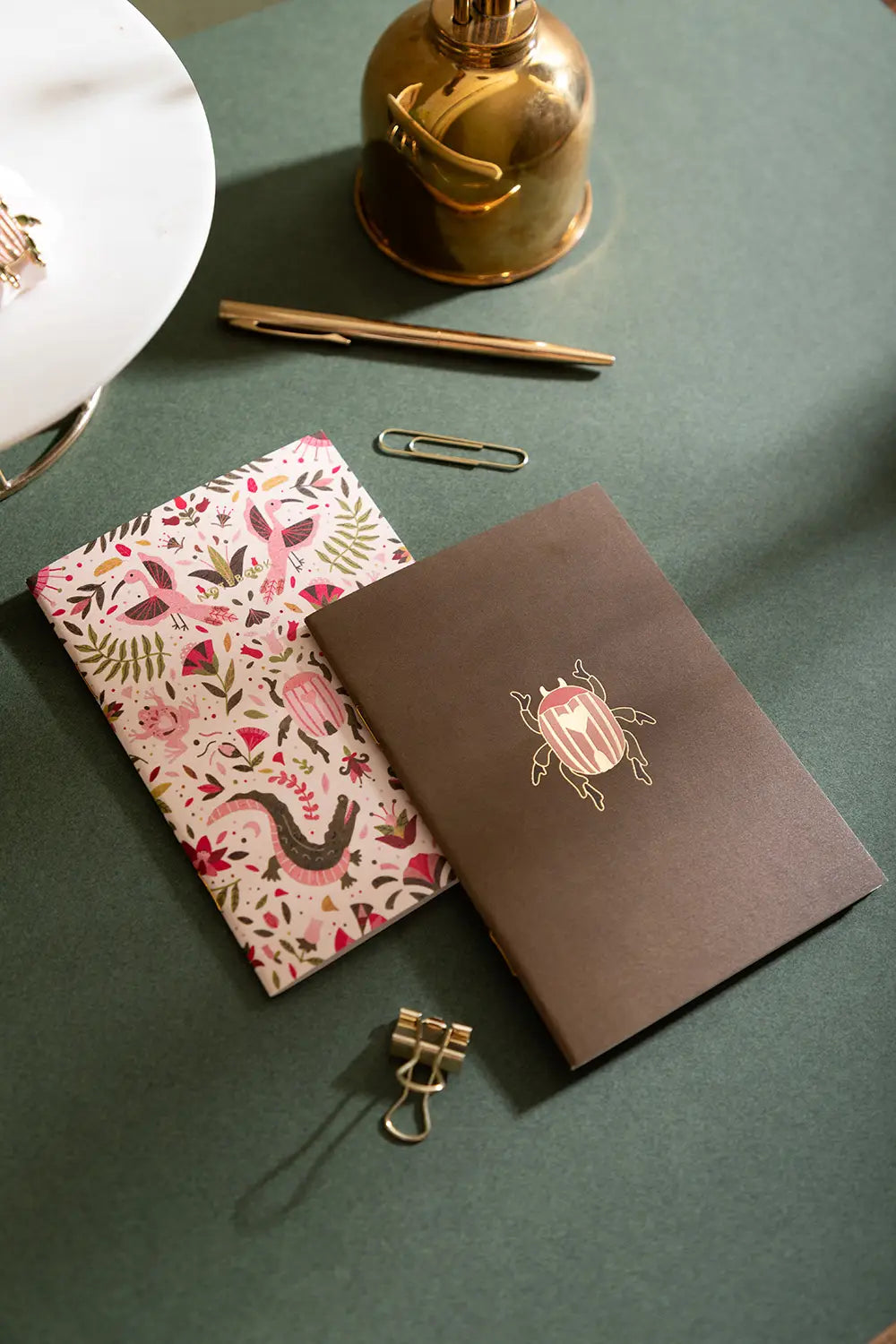 Pink Crocodile - A6 DUO Pocket Notebook