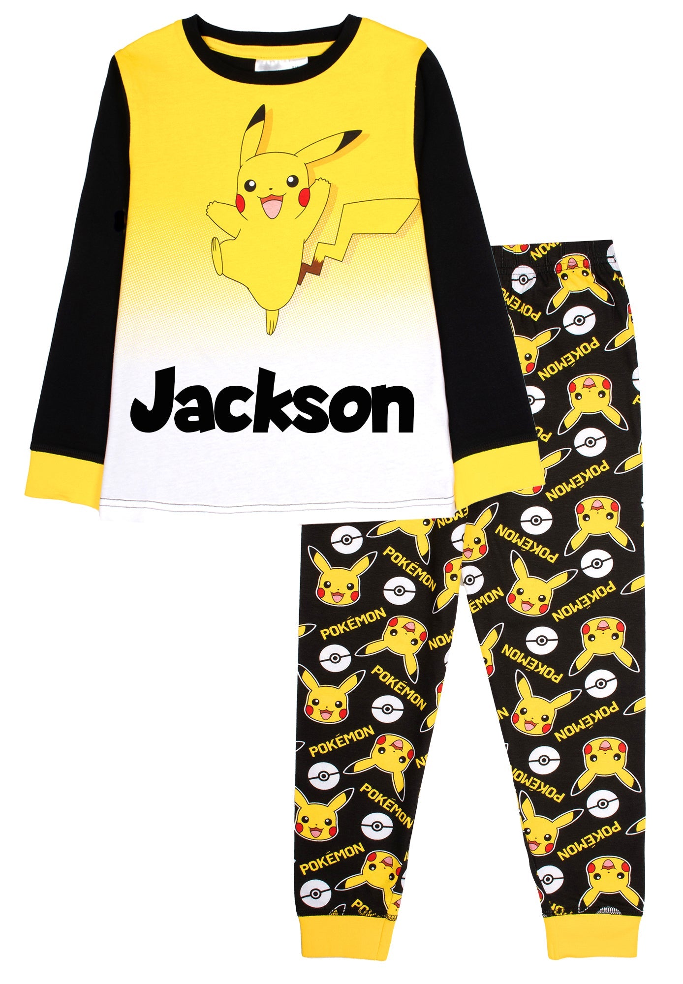 Pokemon Personalised Pyjamas - Pikachu