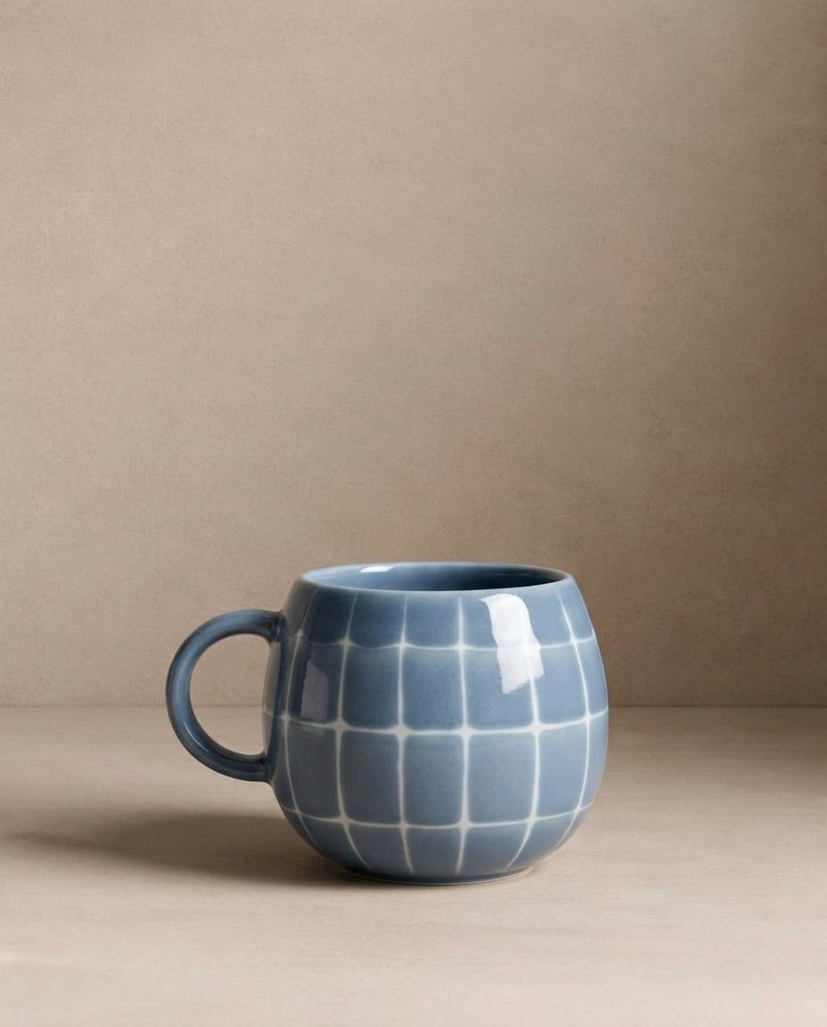 Tasse Pool en grès – 250 ml – Bleu ciel