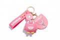 Porte-clés Canard cochon rose – PVC et métal