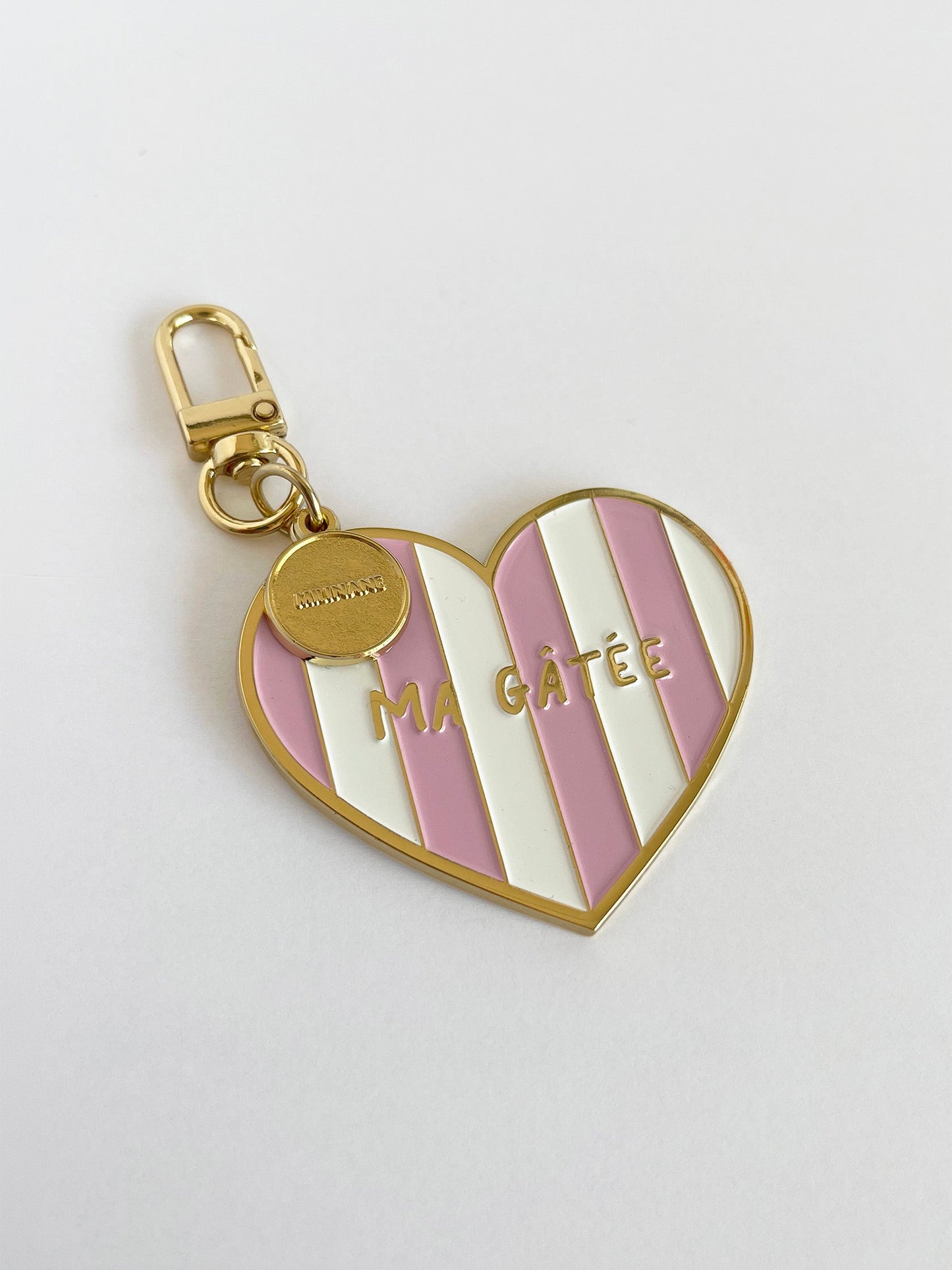 Porte-clés charm émaillé - ZOÉ