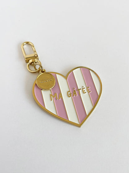 Porte-clés charm émaillé - ZOÉ