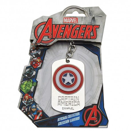 Porte Clés Plaque Captain America 3D
