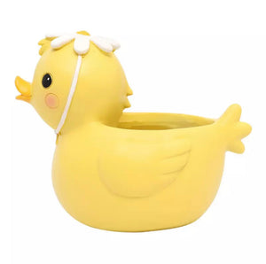 Pot de Fleur Canard Jaune