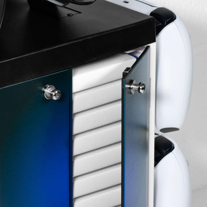 Casier Gaming Inspiration PS5 - Bleu et Blanc