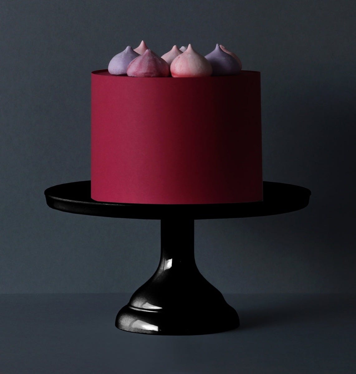 Présentoir à gâteau - petit format - noir