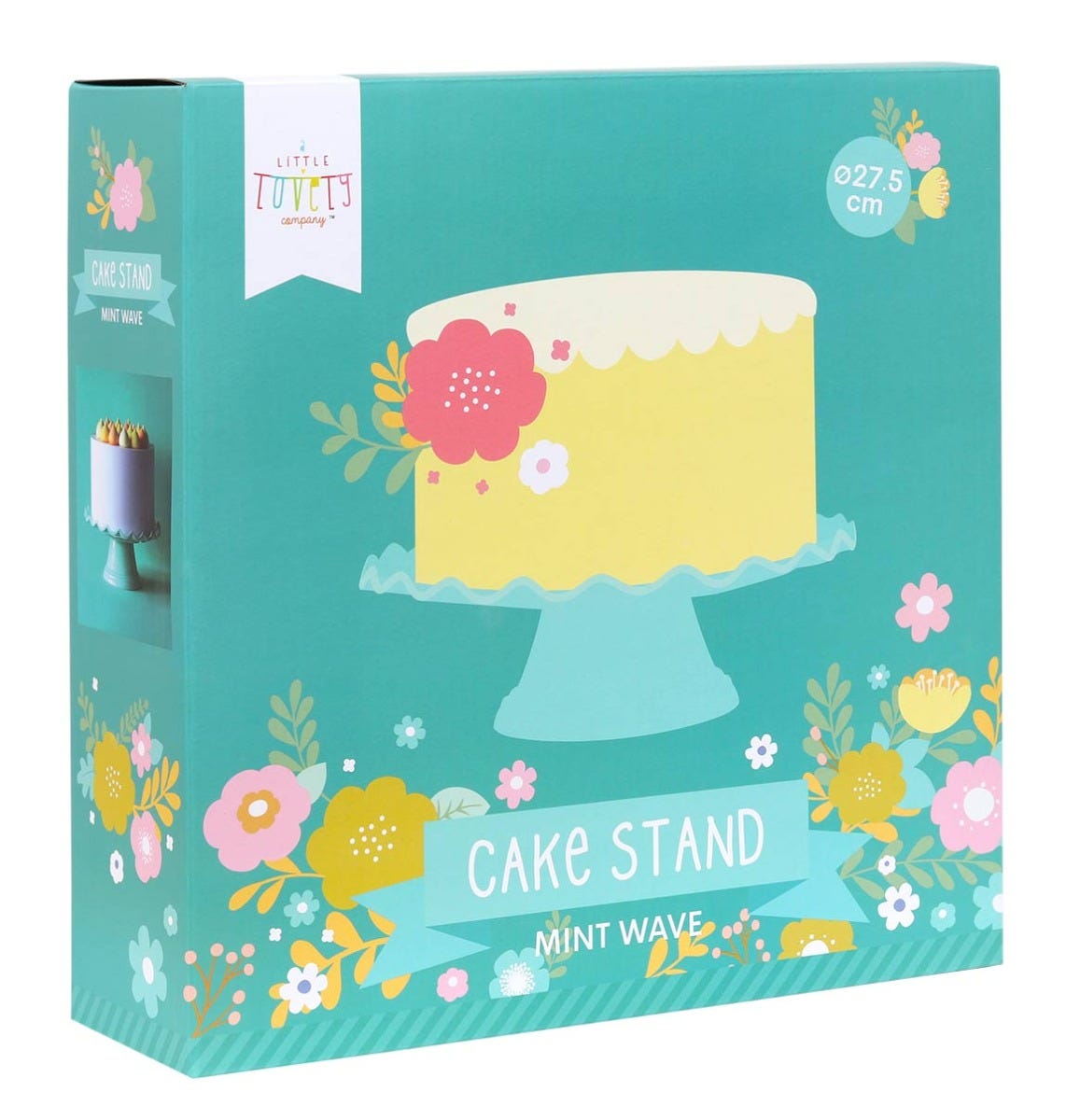 Présentoir à gâteau - ondulé - menthe – vue 5 – A Little Lovely Company