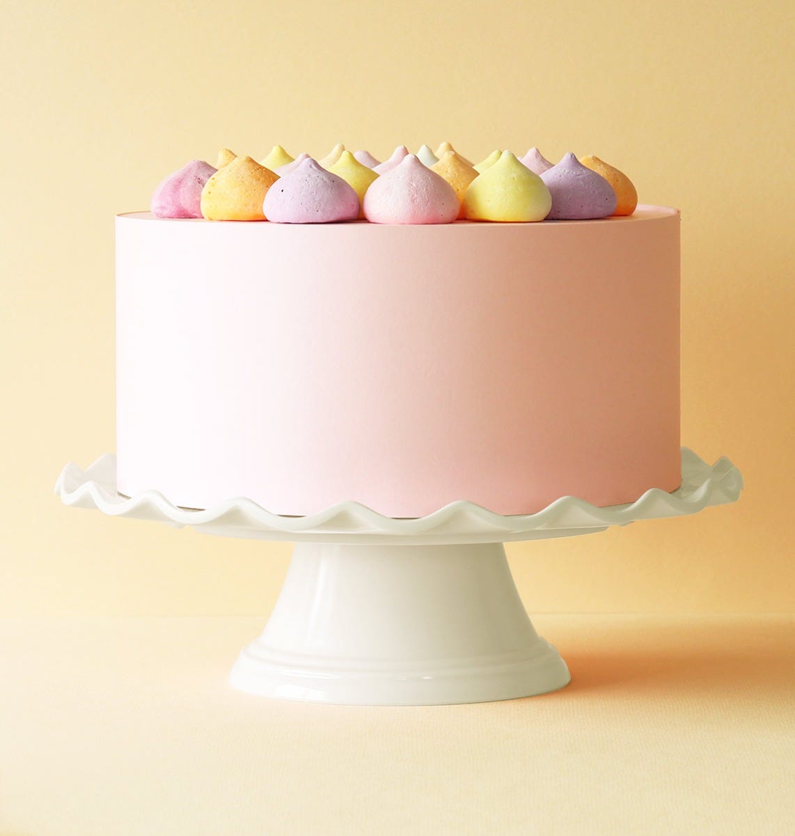 Présentoir à gâteau - ondulé - crème vanille