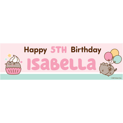 Pusheen Birthday Banner for enfant