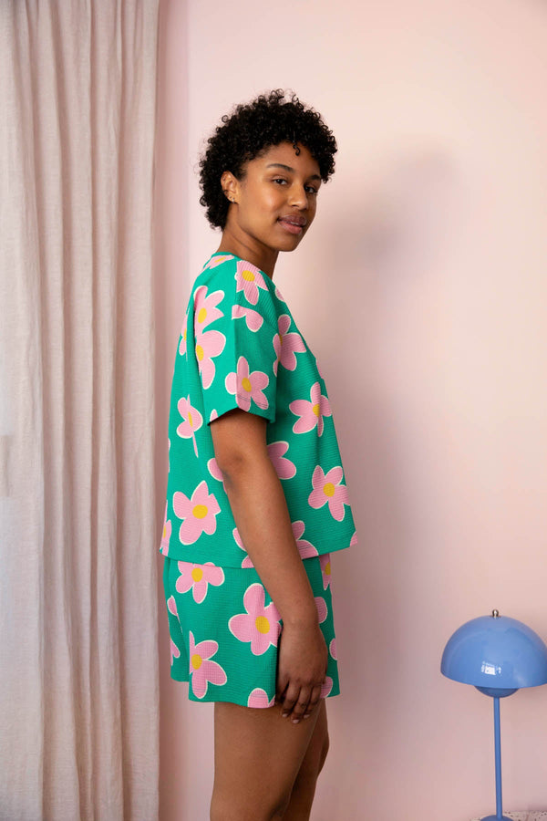 Big Flowers Waffled Pyjamas - Hindbag x WAJ