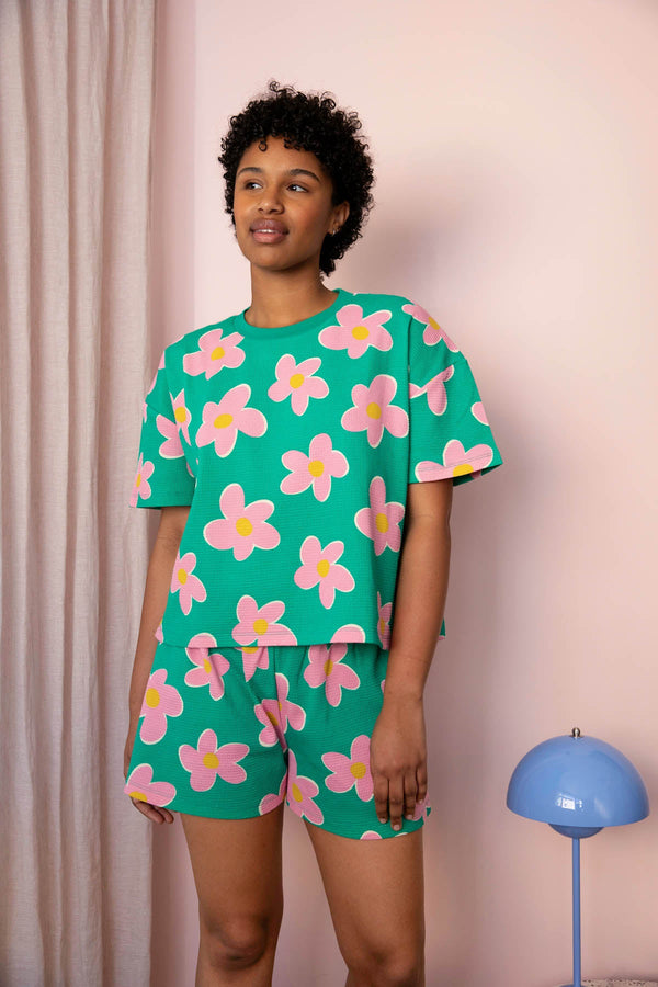 Big Flowers Waffled Pyjamas - Hindbag x WAJ