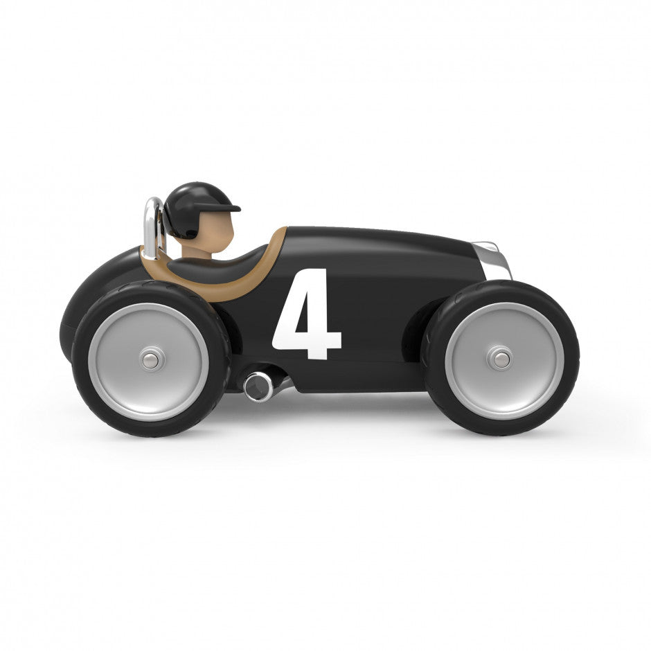 Black racing car