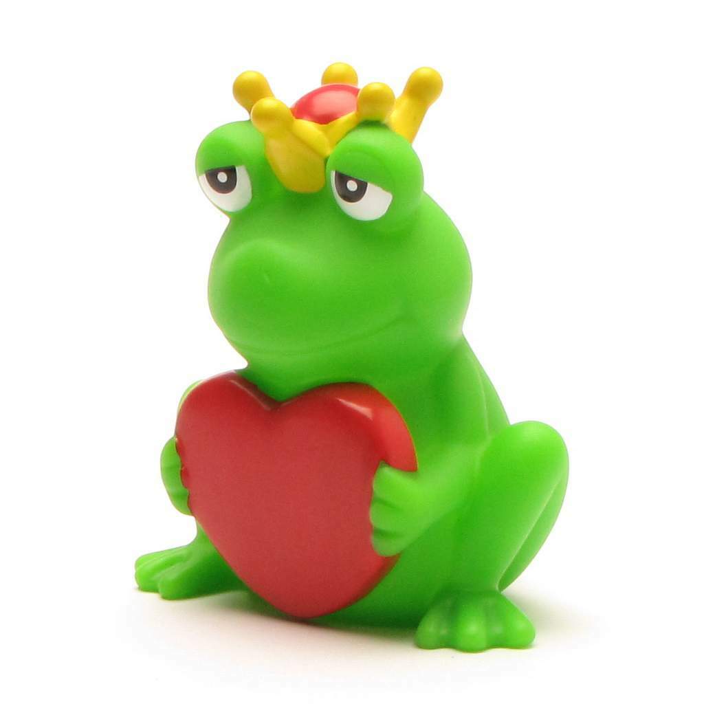 Grenouille avec cœur à message