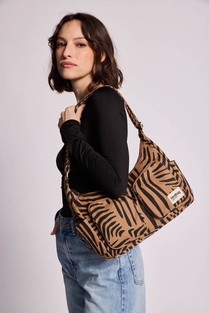 Sac multipocket Emile Zèbre Cannelle